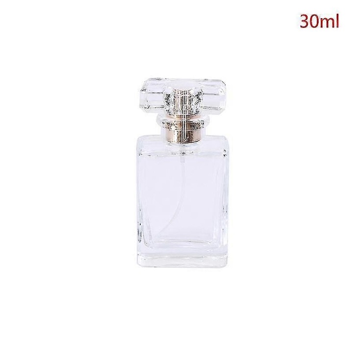 Újratölthető parfümös üveg, 30ml, fehér, vastag üveg
