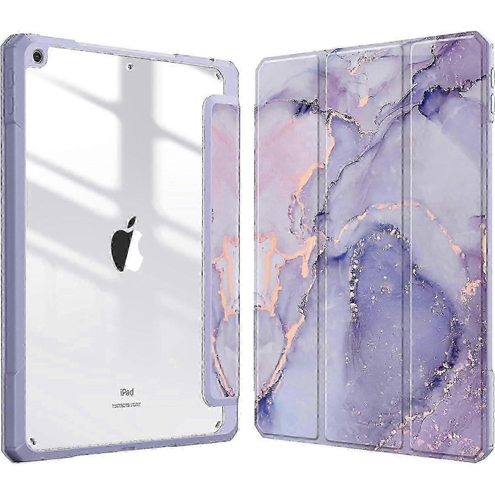 Tablettok 10.2 inch, ütésálló, ceruzatartóval, márványos lila