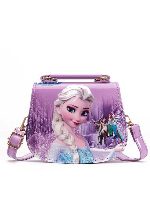 Детска чанта за рамо HERUSI Frozen 2 Елза Анна лилава 16x13x7см