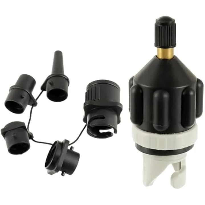 SUP pumpa szelep adapter készlet, 8.2x2x0.8cm, réz és gumi, többszínű