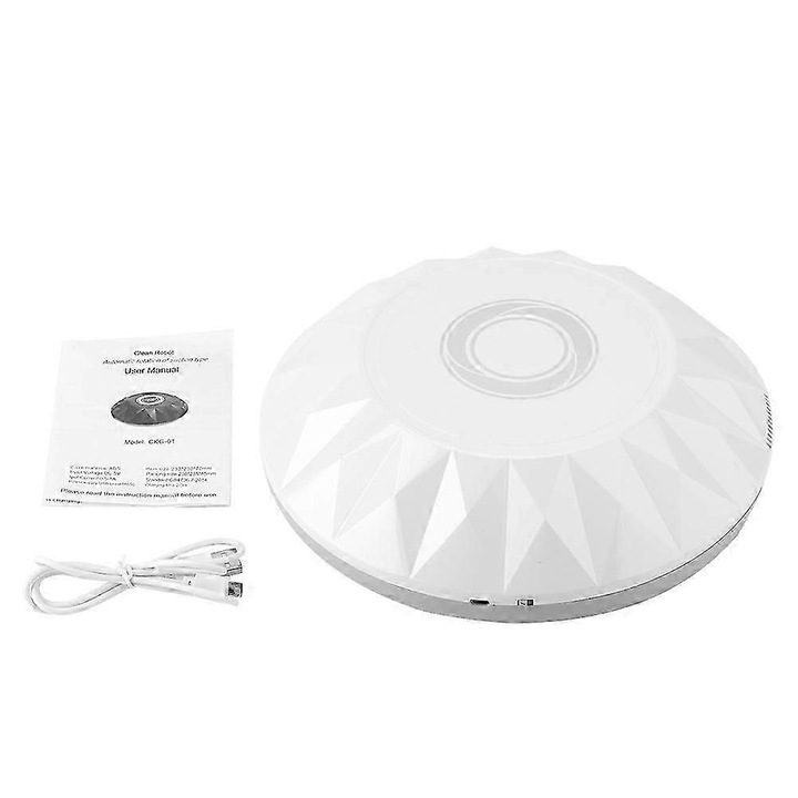 Robot aspirator automat, mini, alb, 22.5x22.5x6.5cm