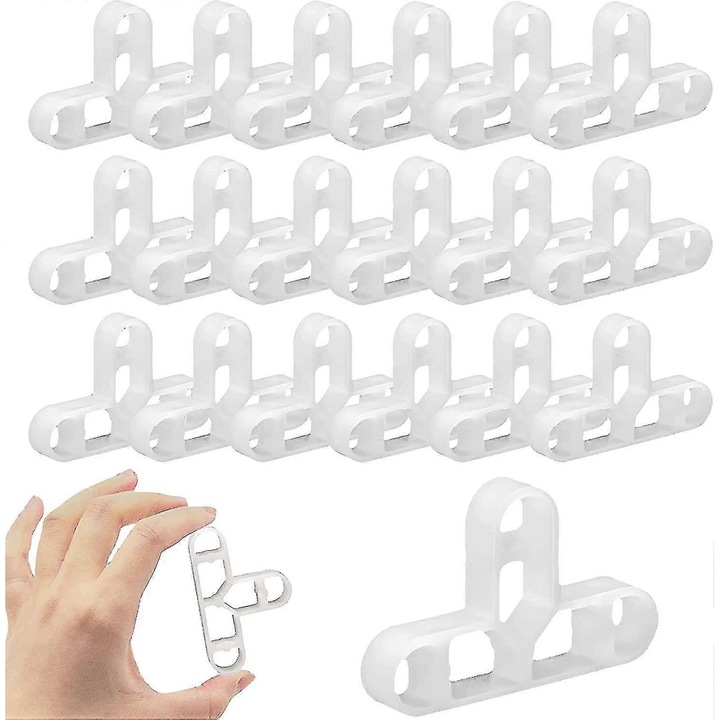 Distantiere placi T 10mm 6mm 50buc alb