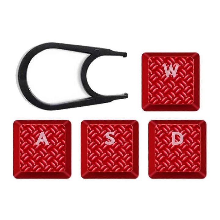 Set 4 capace tastatura gaming OEM, negru alb rosu roz, 4 piese