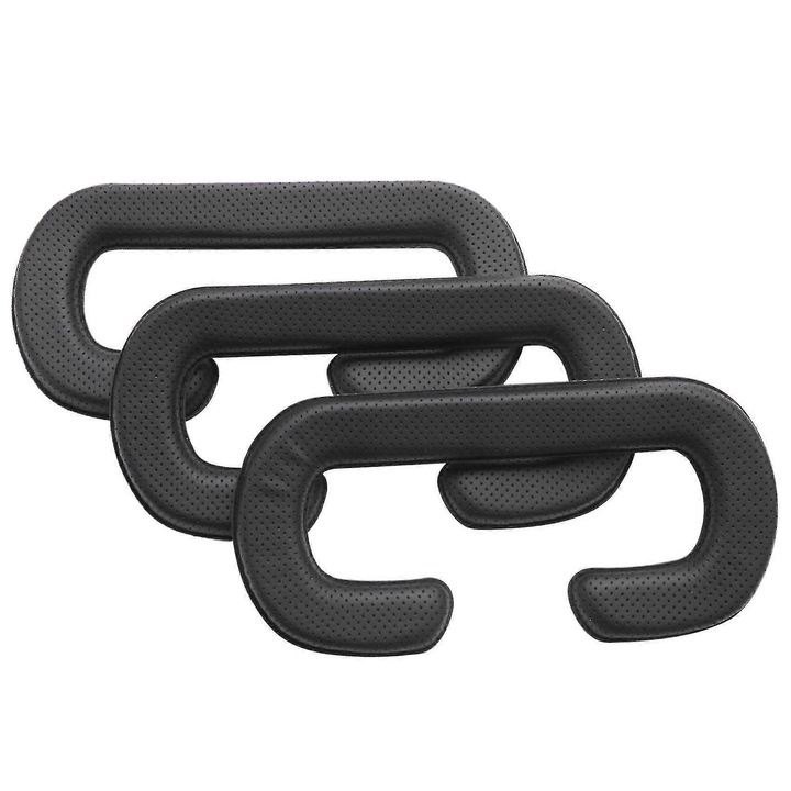 3 db arcpárna szett HTC Vive-hoz, fekete PU bőr, 11mm, kényelmes