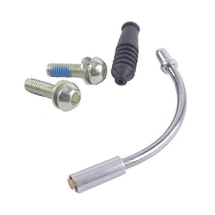 Set frane bicicleta aluminiu, negru, 17.8x5x2.3cm, 2 piese
