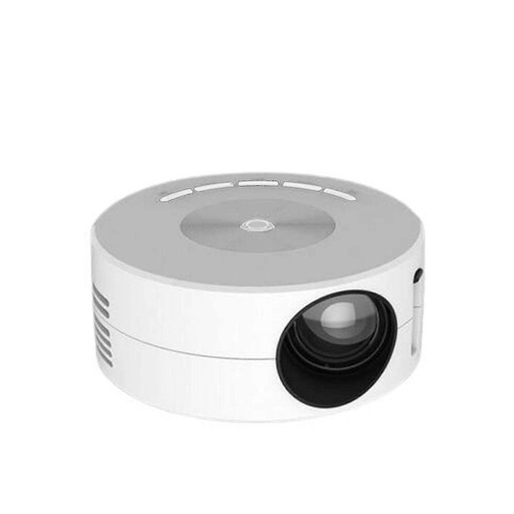 Mini projektor 9500 lumen, Full HD, hordozható, fehér, 10-60 hüvelyk
