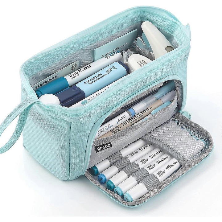 Penar mare capacitate, albastru, 23x10x5cm, portabil, multifunctional