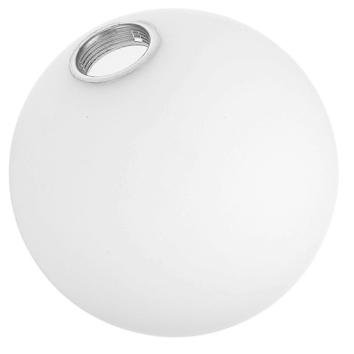 Abajur sticla alb mat, glob rotund, 20x20x20cm, E27