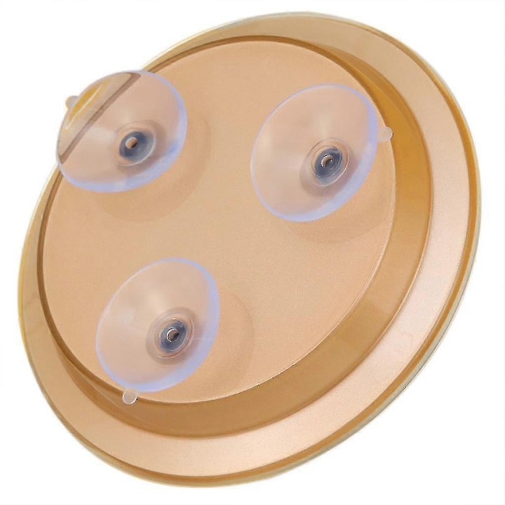 Oglinda cosmetica 20X, 15cm, aurie, alba, neagra, cu ventuze