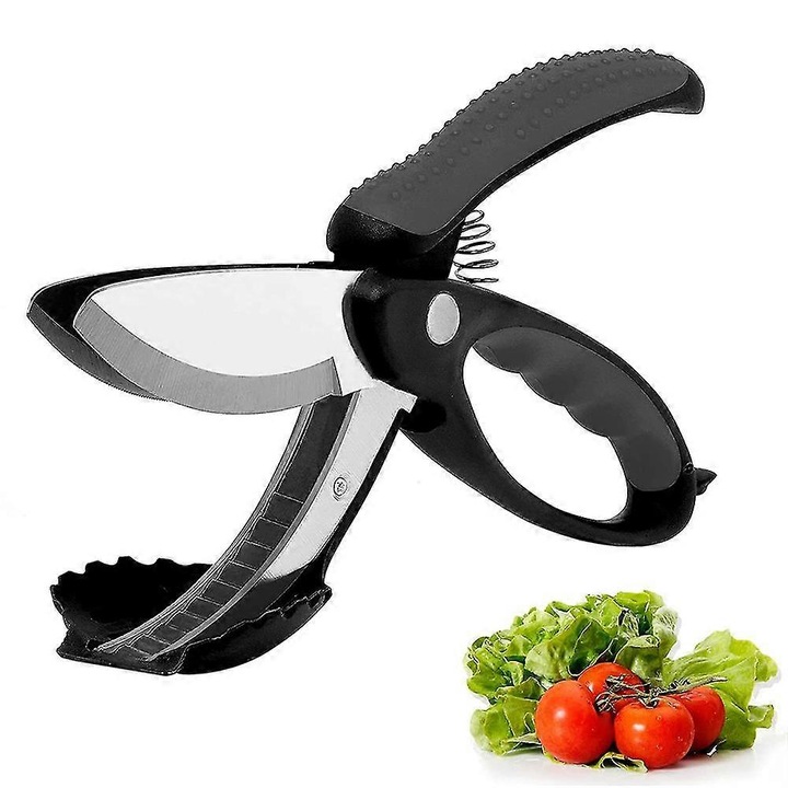 Foarfeca salata inox ergonomic multifunctionala 2 lame 22x8cm