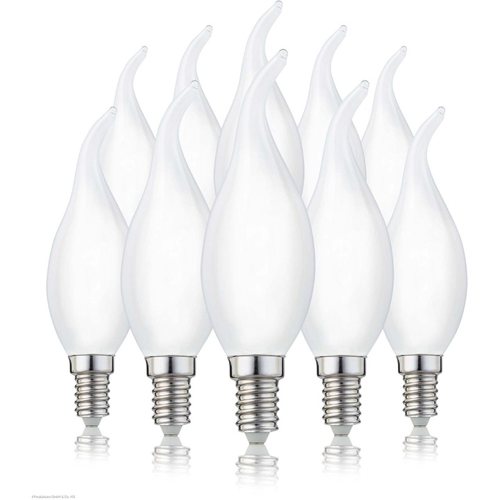 10 db E14 LED izzó készlet, 2700K, 250lm, matt, 35x94mm, meleg fehér