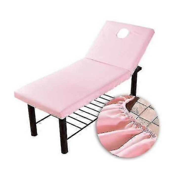 Cearceaf pat salon infrumusetare, elastic, poliester, 190x70cm, 6 culori
