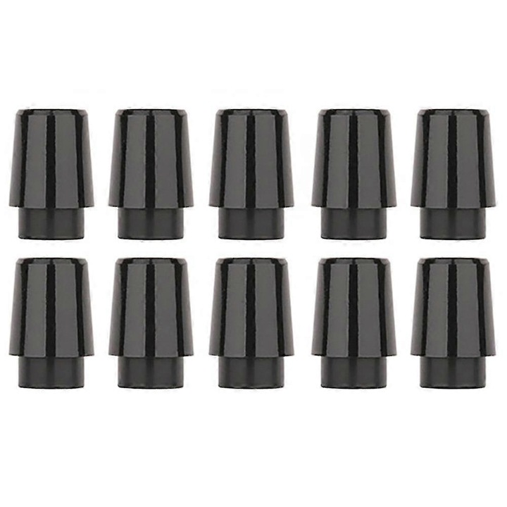 12 darabos golf ferrule készlet, műanyag, fekete, 0.355 inch