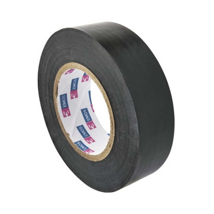 Banda izolatoare PVC Emos 19mm x 20m 40KV UV, negru