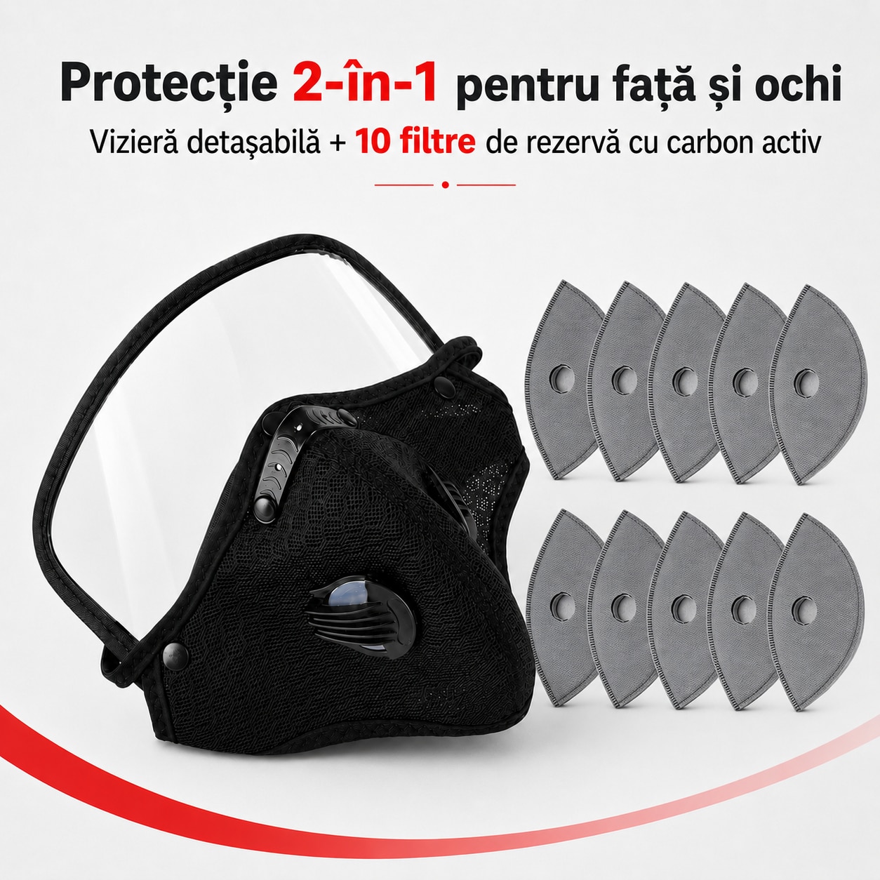 Masca sport pentru ciclism, alergare si drumetii, reutilizabila, cu ...