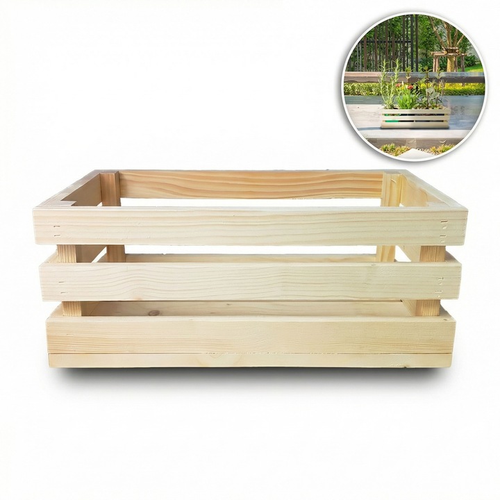 Кутия от естествено дърво GraweroweLove 40x23x15см