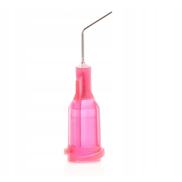 TECHREBAL 25G hajlított adagoló tű, precíz, 0.26x0.51mm