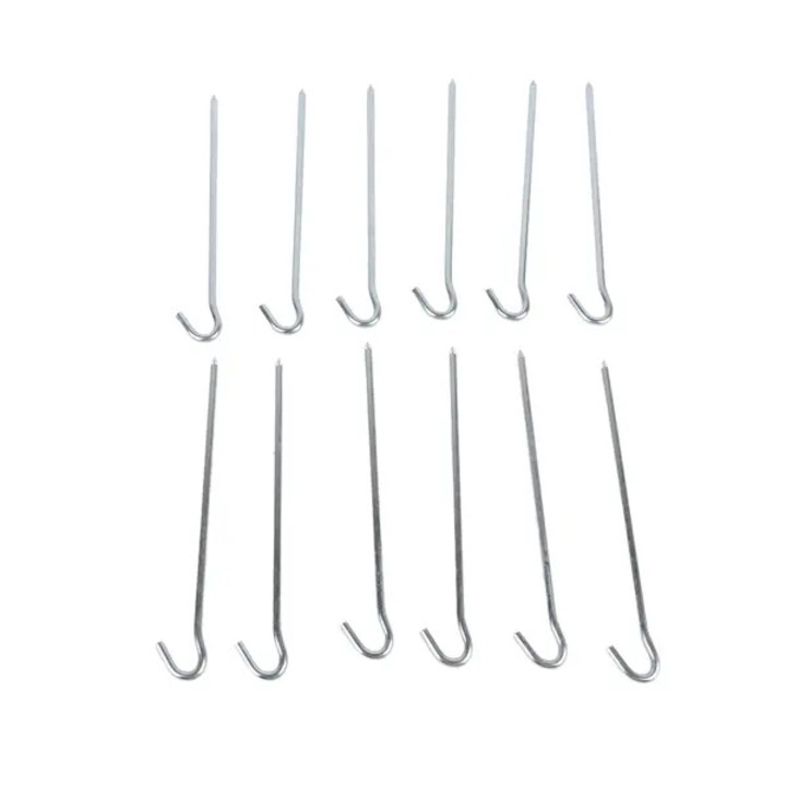 12 db horganyzott vas sátorcövek, 18.2cm, strapabíró, multifunkcionális