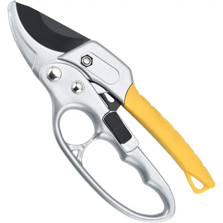 Kerti racsnis metszőolló, SK-5 acél, teflon, 8oz