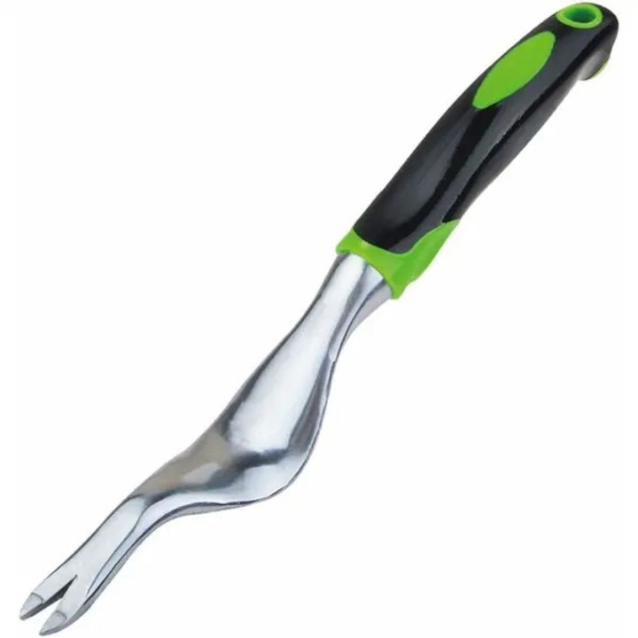 Kézi gyomláló szerszám, alumínium, hajlított fej, 29cm