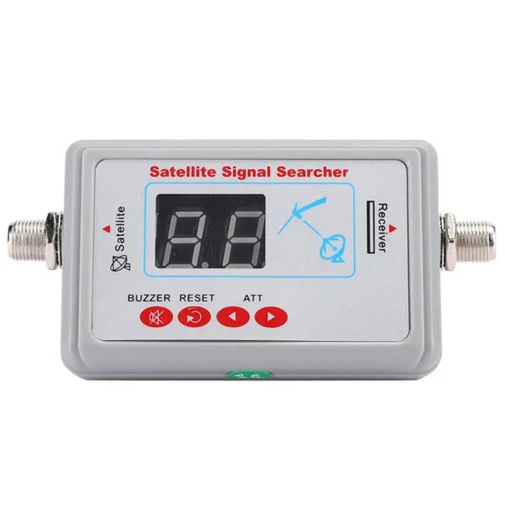 Detector satelit portabil cu afisaj digital, semnal sensibil, control nivel, mic si usor, negru