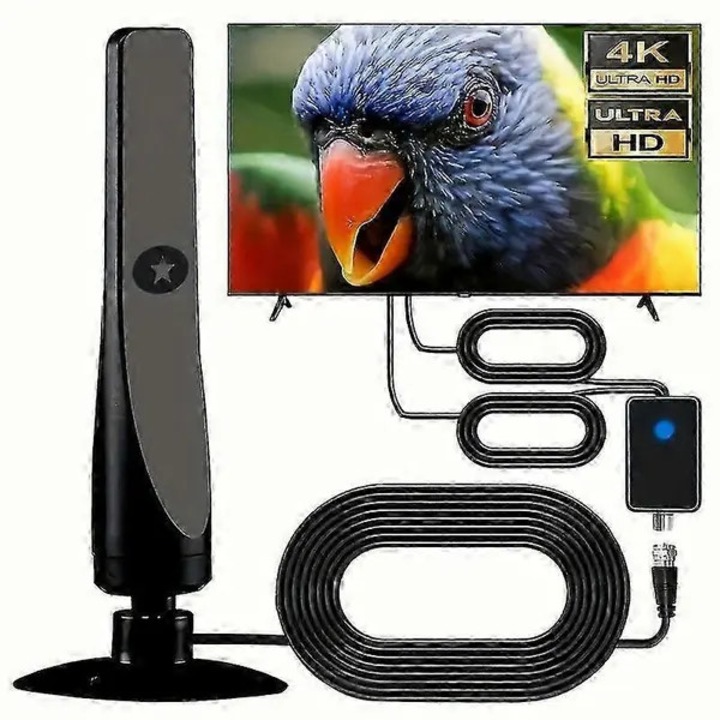 Antena TV digitala DVB-T2, interior exterior, cablu 5m, conector F