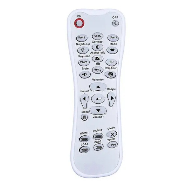 Távirányító projektorhoz, ABS, kényelmes, fotó szín, 8m, 433MHz, 1 csatorna