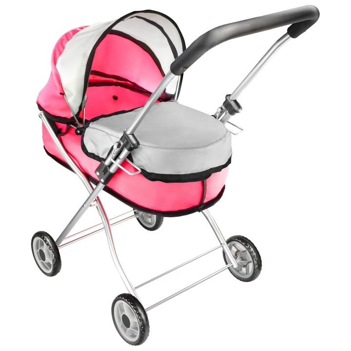 Carucior papusi Tabax, gondola pliabila, roz, 64x33.5x60cm