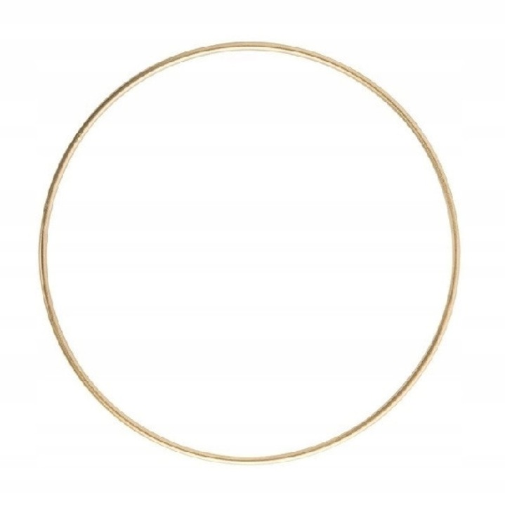Fém karika, 20 cm, arany