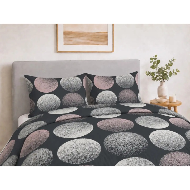 Ágyneműhuzat Detexpol 220x200cm szatén pamut fehér 2 párnahuzat 70x80cm