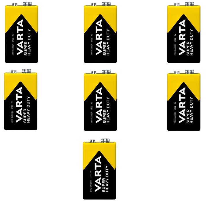 Baterie Varta 9V Super Heavy Duty zinc-carbon 6F22