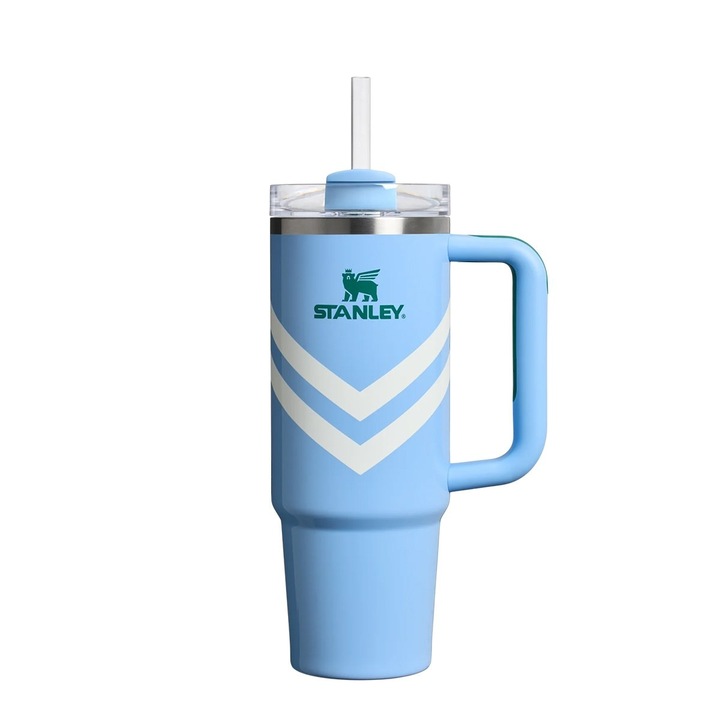Stanley Quencher termosz bögre 0.89L zöld-kék Chevron mintával