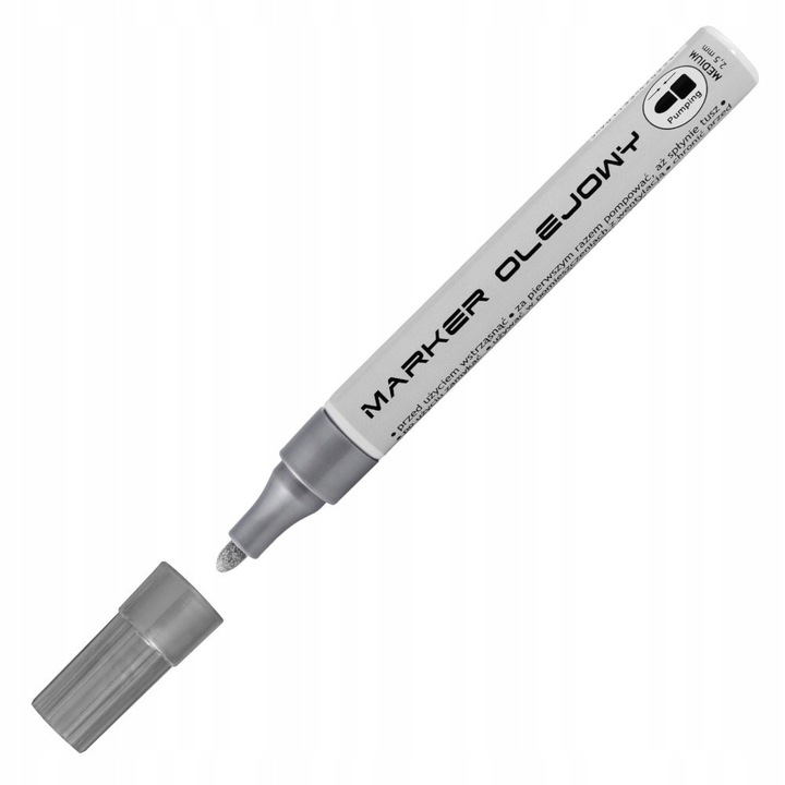 Marker Ulei Toma TO-420 Argintiu - Grosime 2.5mm, Aluminiu