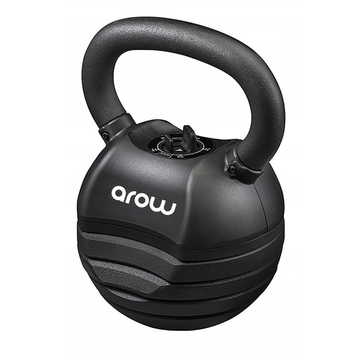Kettlebell Arow állítható 4-18kg 5 fokozat fekete