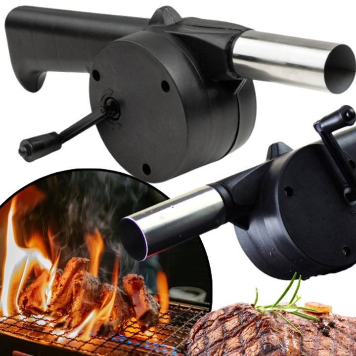 Kézi fúvó GGV 25cm fekete grill, kandalló tűzgyújtáshoz