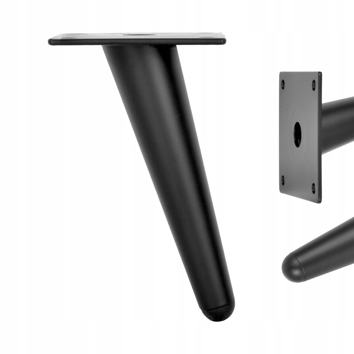 Smartt SL012S fém láb, matt fekete, 13cm, kúpos