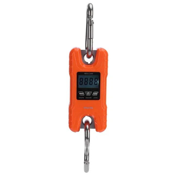 Cantar electronic portabil LED, portocaliu, 31x6.8x3.6cm