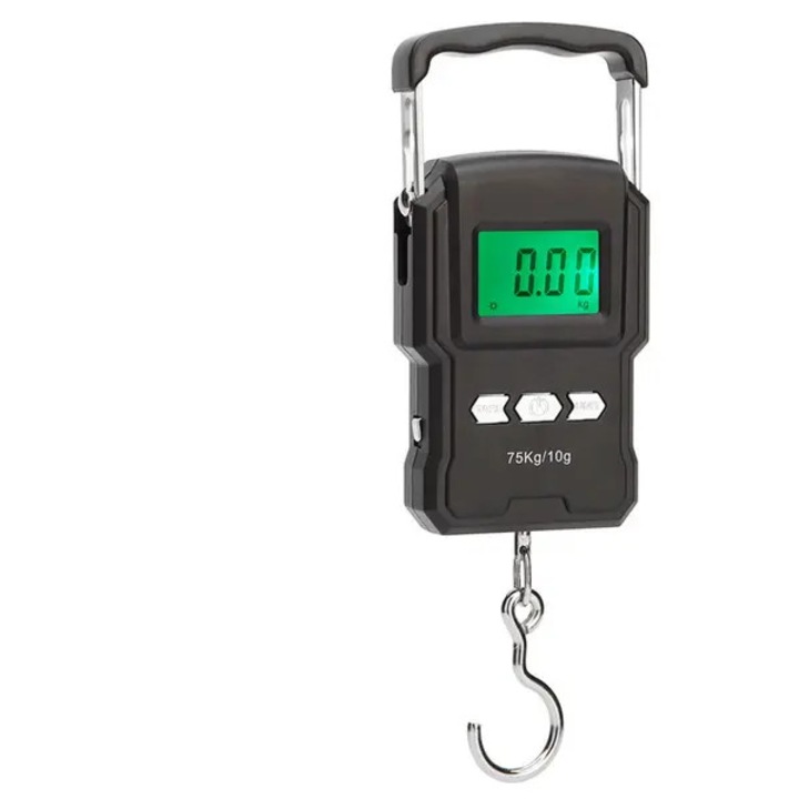 Elektronikus horgászmérleg 75kg LCD kijelzővel és mérőszalaggal 8.27x2.76x1.1 inch