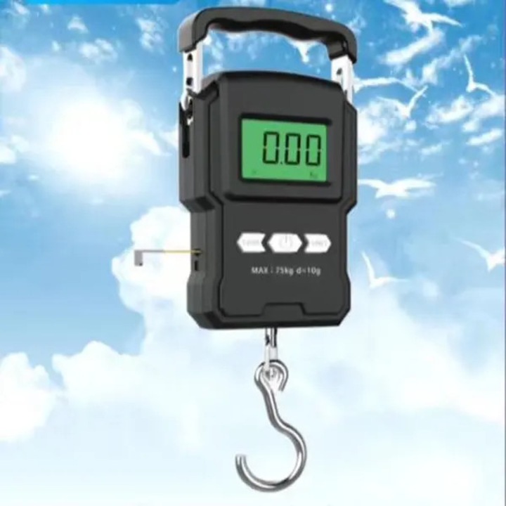Cantar electronic portabil digital 75kg negru 1mxLCD
