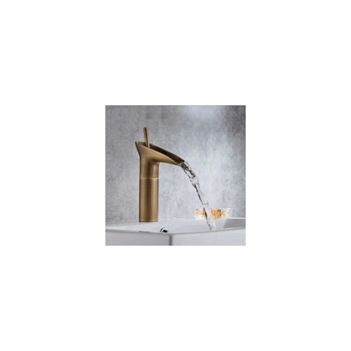 Baterie lavoar cupru bronz, design modern, 800g
