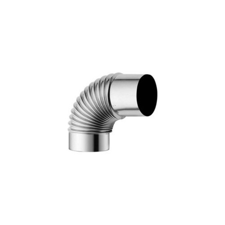 Inox kéménycső 90°-os könyökkel, 60mm