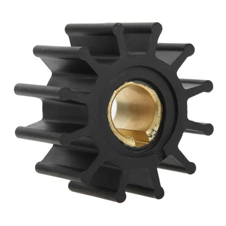 Neoprén vízpumpa járókerék 57mm 12 lapát sárgaréz betéttel szett