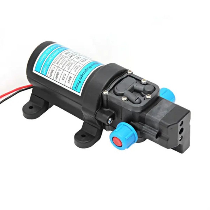 12V 80W elektromos vízpumpa, önfelszívó, nagynyomású, kompakt