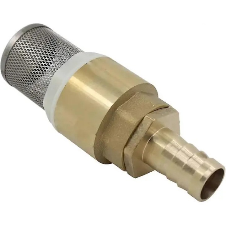 Visszacsapó szelep szűrővel, sárgaréz, 1/2 hüvelyk, 12 mm, arany