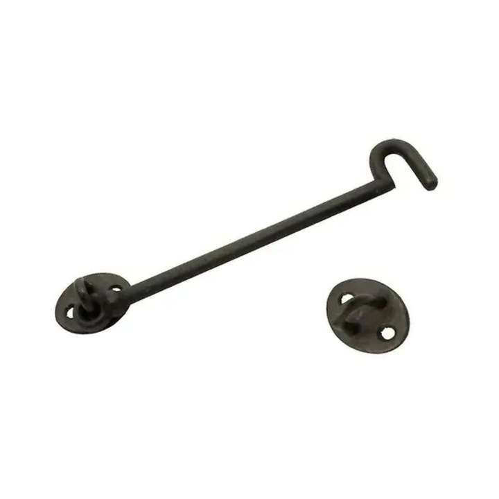 Set incuietoare si carlig negru 61cm pentru poarta fereastra usa