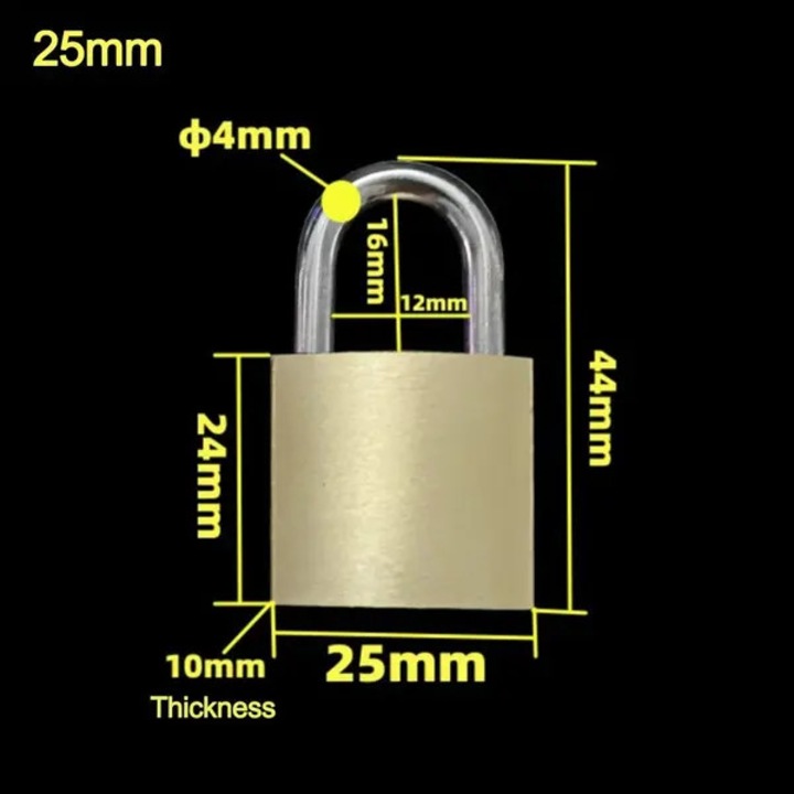 Réz lakat 20x25x32x38mm készlet 1 db 3 kulccsal
