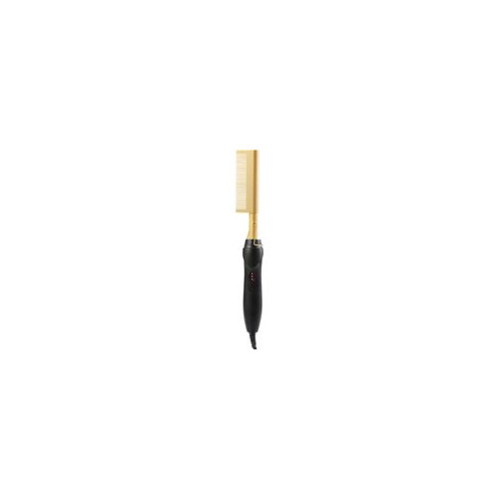 Perie electrica pentru par, 2 in 1, cu pieptene cupru, 30x3.2cm, negru