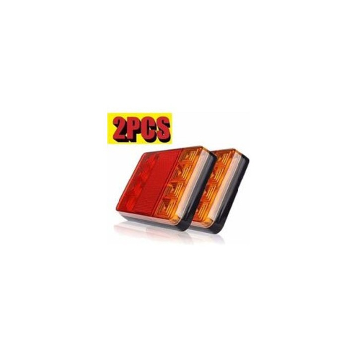 2 db LED hátsó lámpa készlet 12V vízálló IP65 20 LED-es többszínű