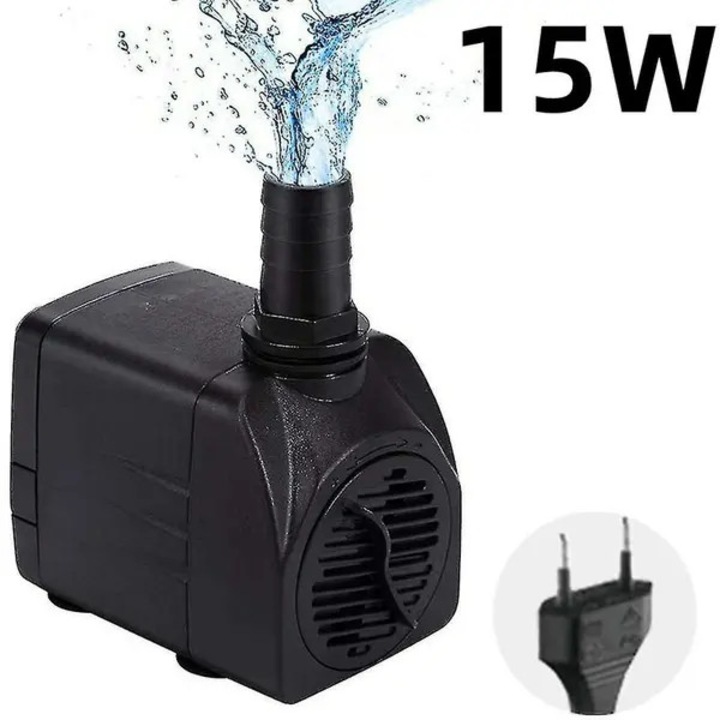 Merülő vízpumpa, 15W, fekete, 70x50x70mm, 1.5m kábel