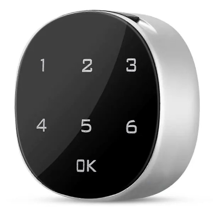 Elektronikus szekrényzár, cinkötvözet, rugalmas beállítás, fekete, 16.2x18mm